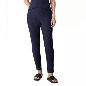Eileen Fisher XL (18) Black Washable Stretch Crepe Slim Ankle Pants, $178